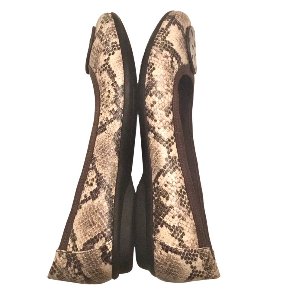 Clarks Gracelin Zone Ballet Flats Snakeskin with Brown Medallion Accent  Size: 9 - Picture 8 of 12